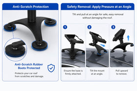 Daqa pipe receiver and dual wing screws detail for secure Starlink locking