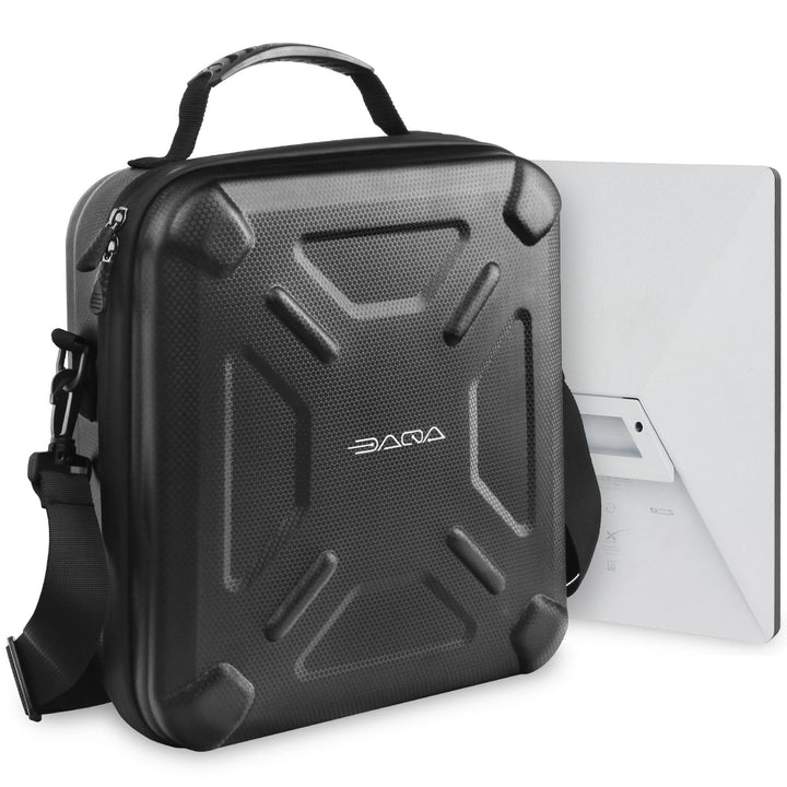 Daqa front view of case showing compact protection and travel convenience
