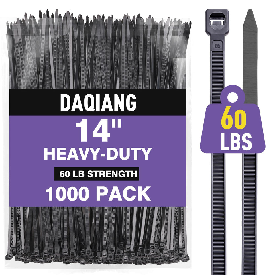 DAQIANG front packaging 1000-pack showing bulk value and durable ties