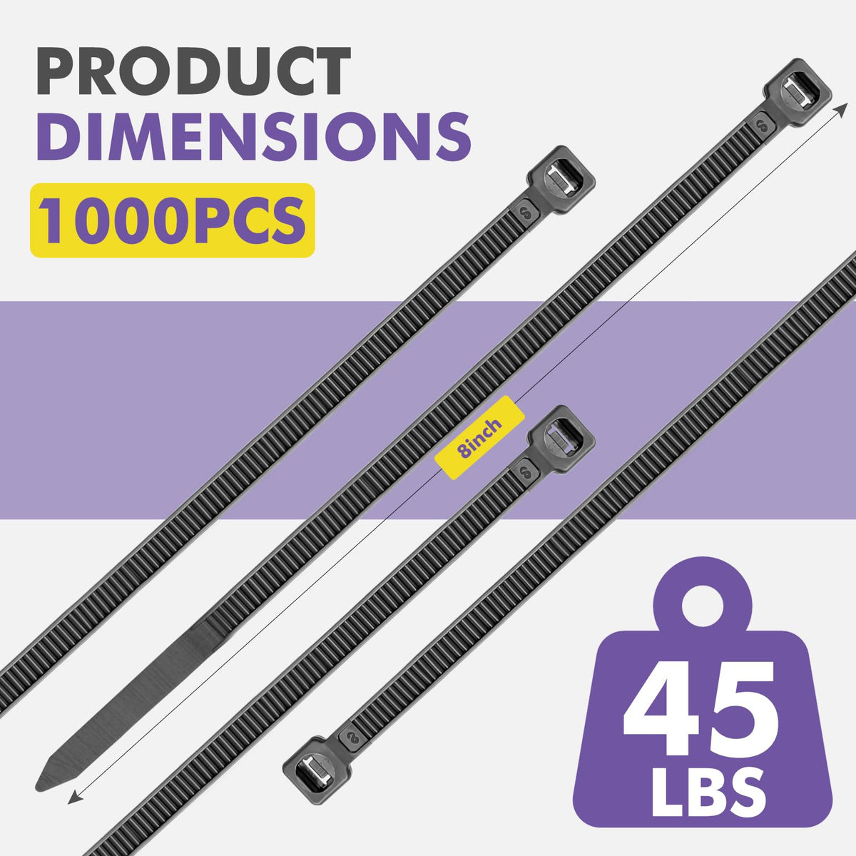 DAQIANG UV-resistant nylon 66 zip ties for outdoor use