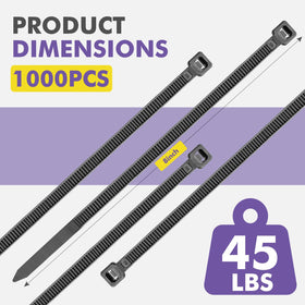 DAQIANG UV-resistant nylon 66 zip ties for outdoor use