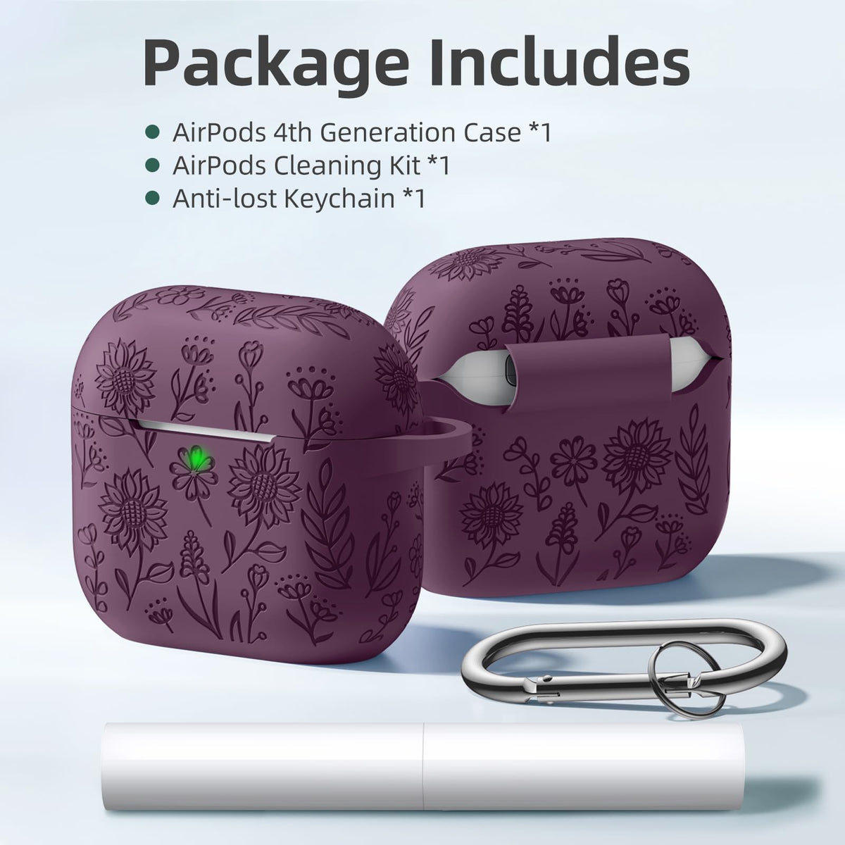 DaQin AirPods 4 case carabiner clip attachment for easy carry.