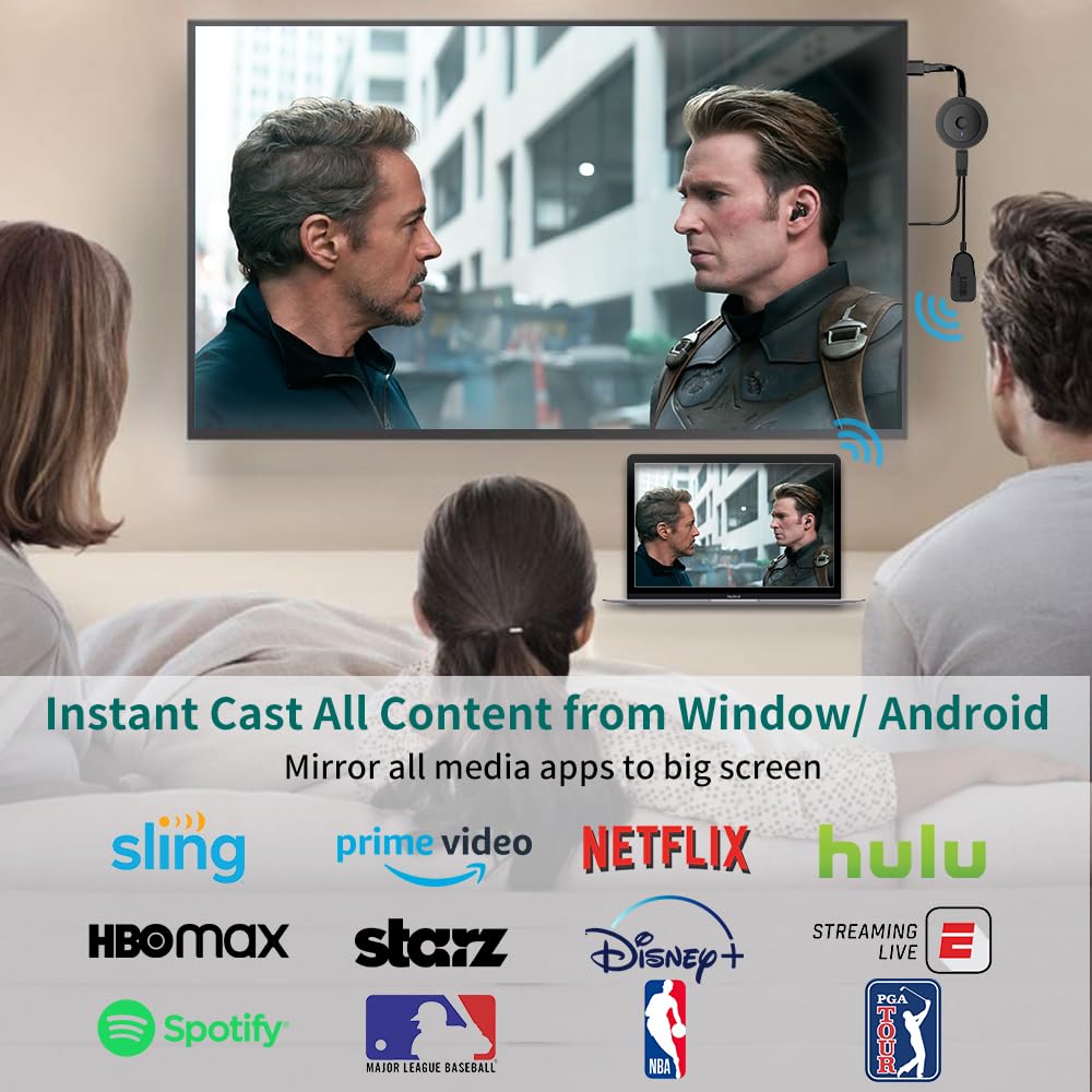 DARLYOR plugged into TV displaying big-screen playback benefit