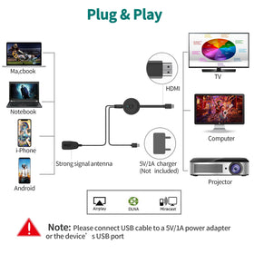 DARLYOR casting smartphone screen to TV showing easy mirroring benefit