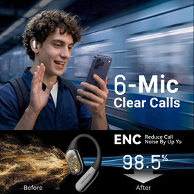 DARONGFENG size comparison showing earbuds and case portability for travel