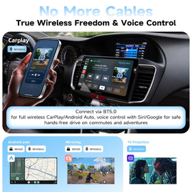 Built-in 4G LTE and 5G WiFi keep maps and streaming online.