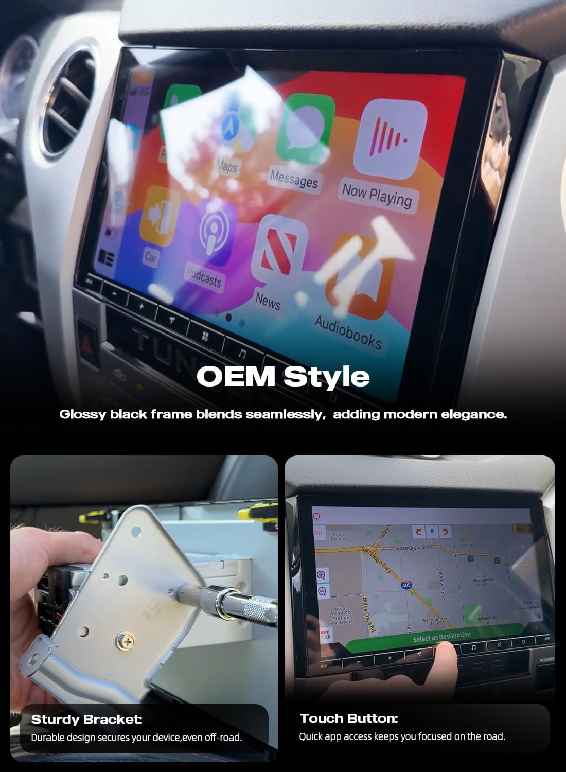 Dasaita built-in 4G LTE module provides internet on the go.