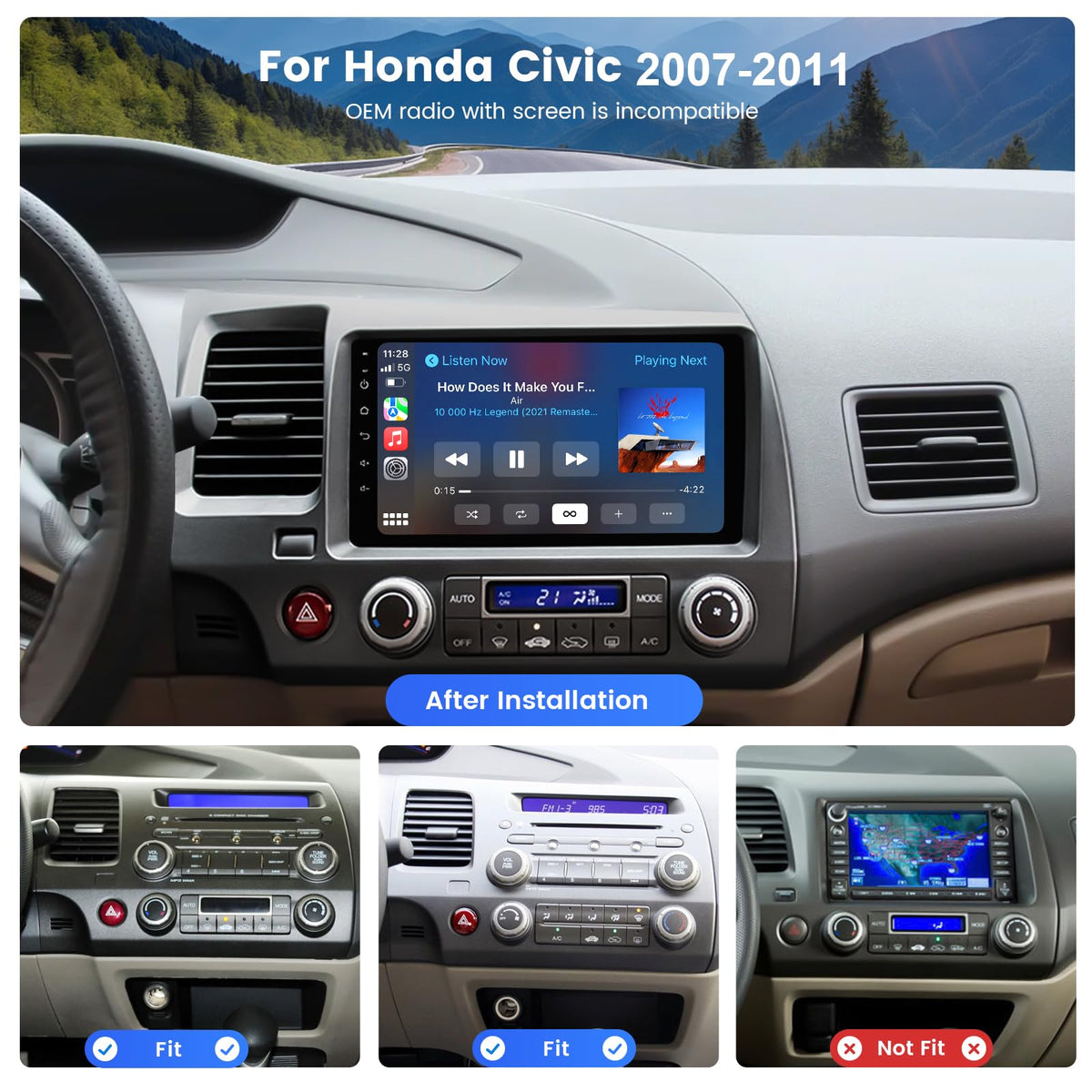 Dasaita Apple CarPlay wireless display enables safer hands-free navigation and calls