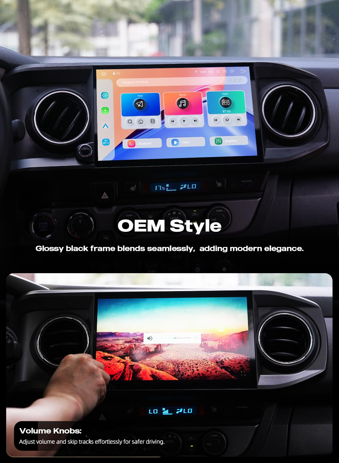 Dasaita DTS HD audio tuning enhances sound clarity and bass.