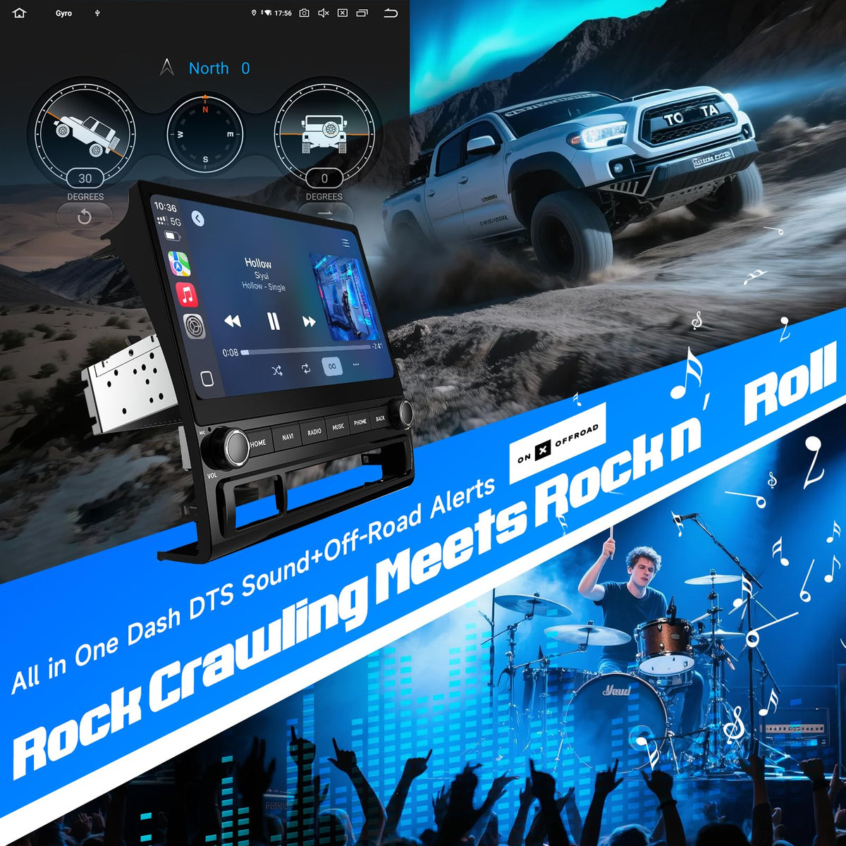 Dasaita Tacoma Android 13 UI enables personalized app access.