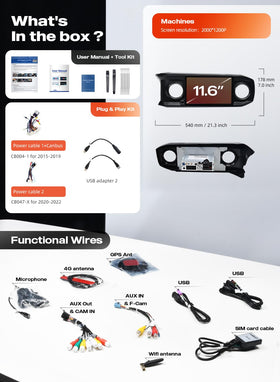 Dasaita backup camera with 360° support aids parking.