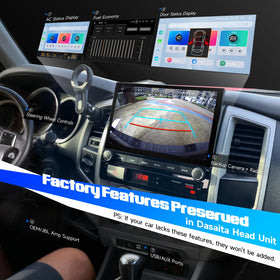 Dasaita Tacoma inclinometer for real-time safety monitoring on winding roads.