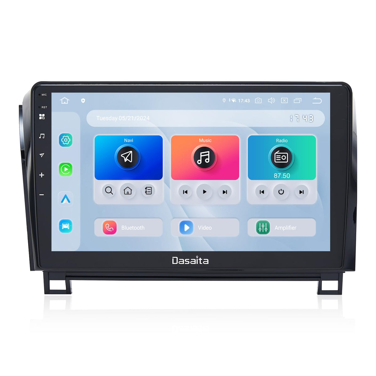 Dasaita head unit with a 10.2-inch touchscreen for intuitive navigation and media control.