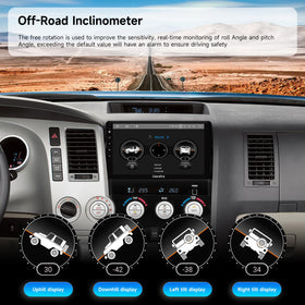 Dasaita inclinometer monitors roll and pitch for safer off‑road driving.