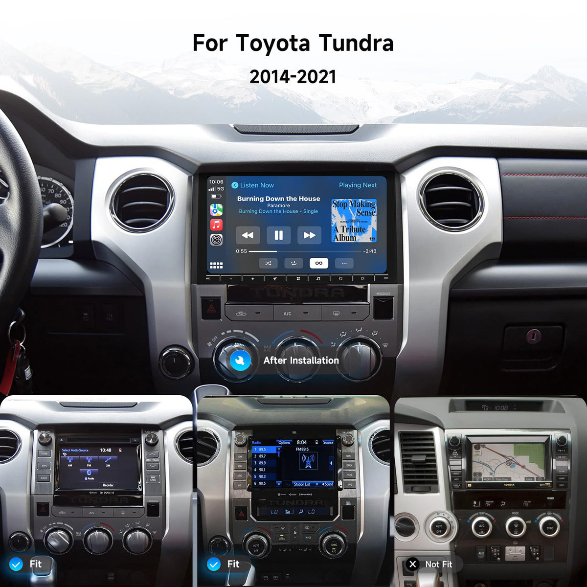 Dasaita Tundra head unit Android 13 UI for smooth responsive performance on the road.