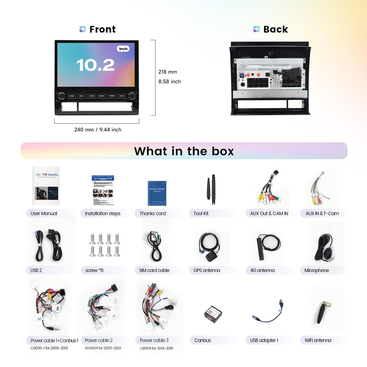 Dasaita Vivid clear installation manual for DIY setup