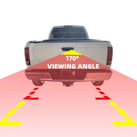 Dasbecan 170-degree view angle aids hitch alignment and reversing.