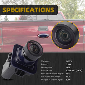 Dasbecan Lincoln MKC rear camera with IP67 weatherproof protection in all conditions