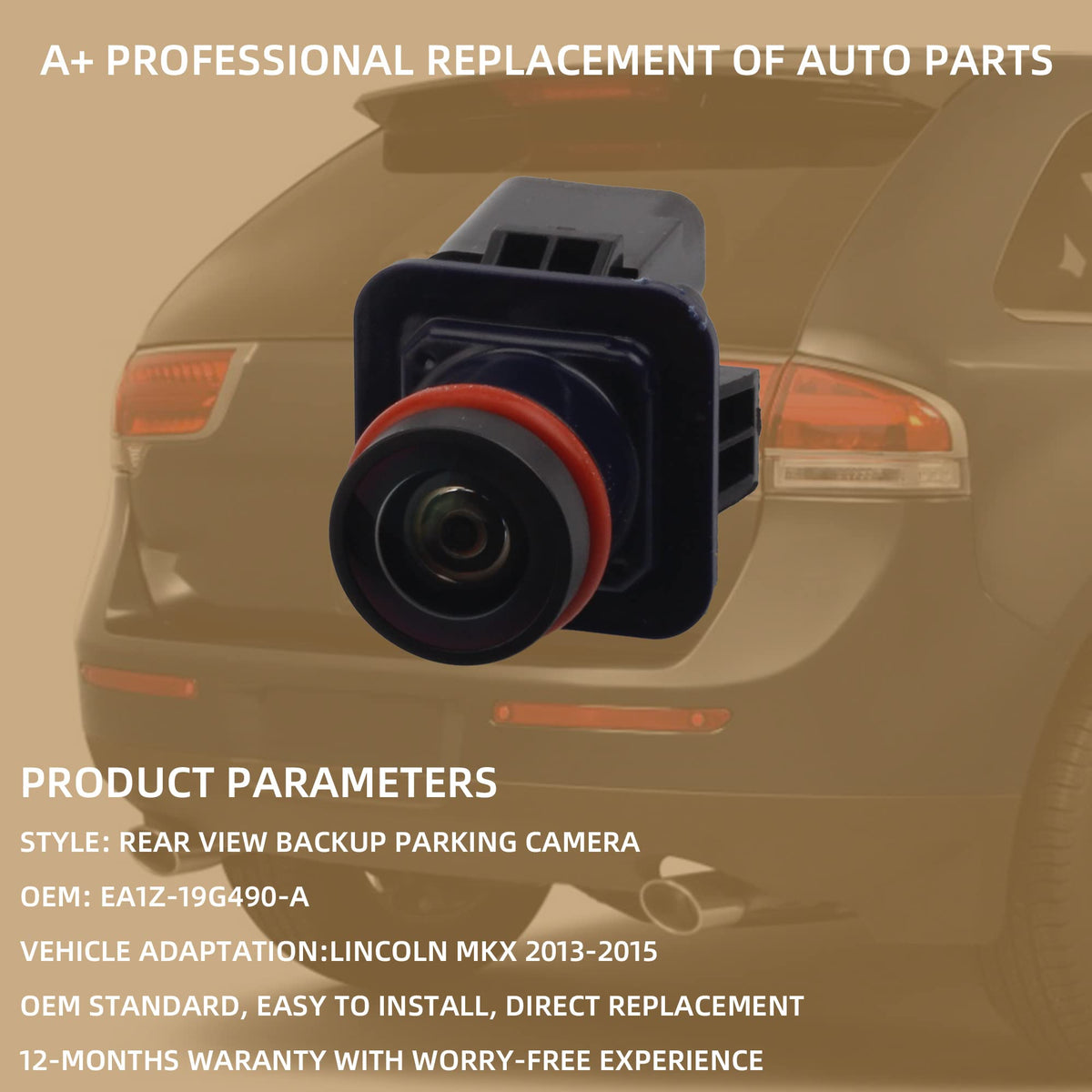 Dasbecan backup camera serves as an OE replacement for reliable parking guidance.