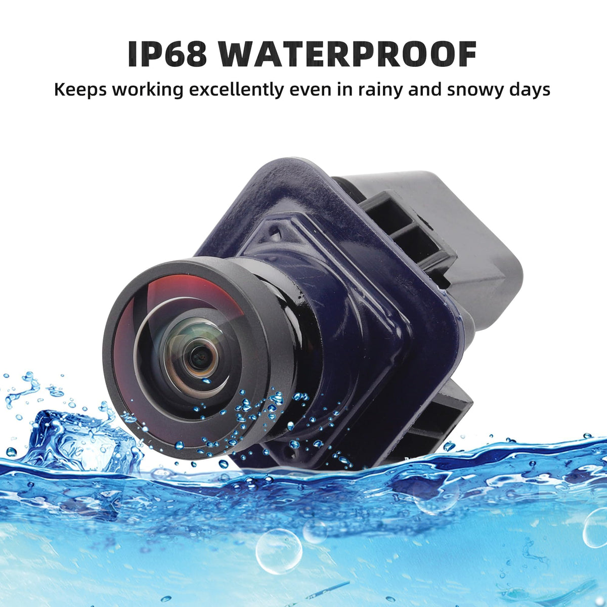 Plug-and-play installation replaces OEM rearview camera for easy upgrade