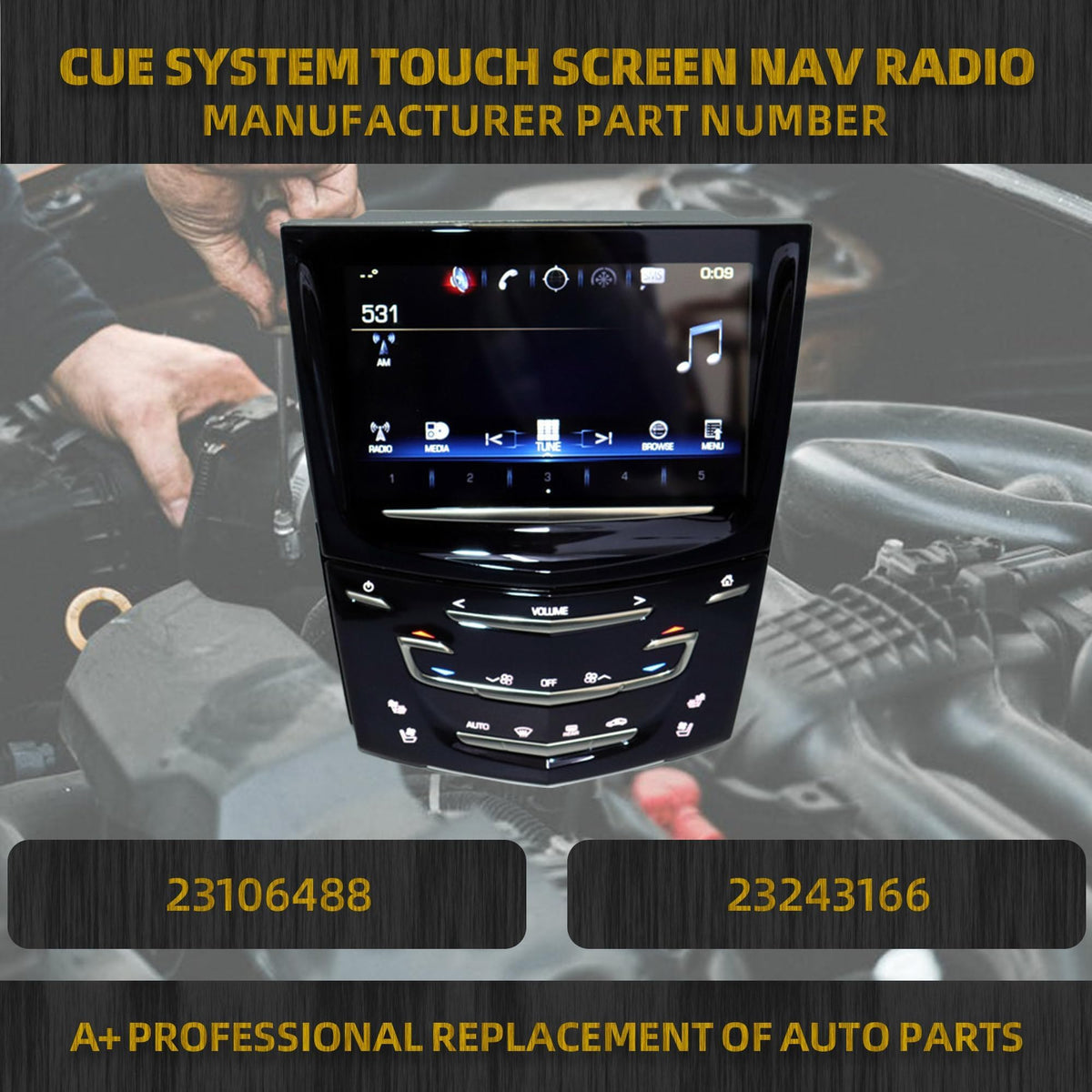 Dasbecan CUE system infotainment display offers seamless, plug-and-play integration.