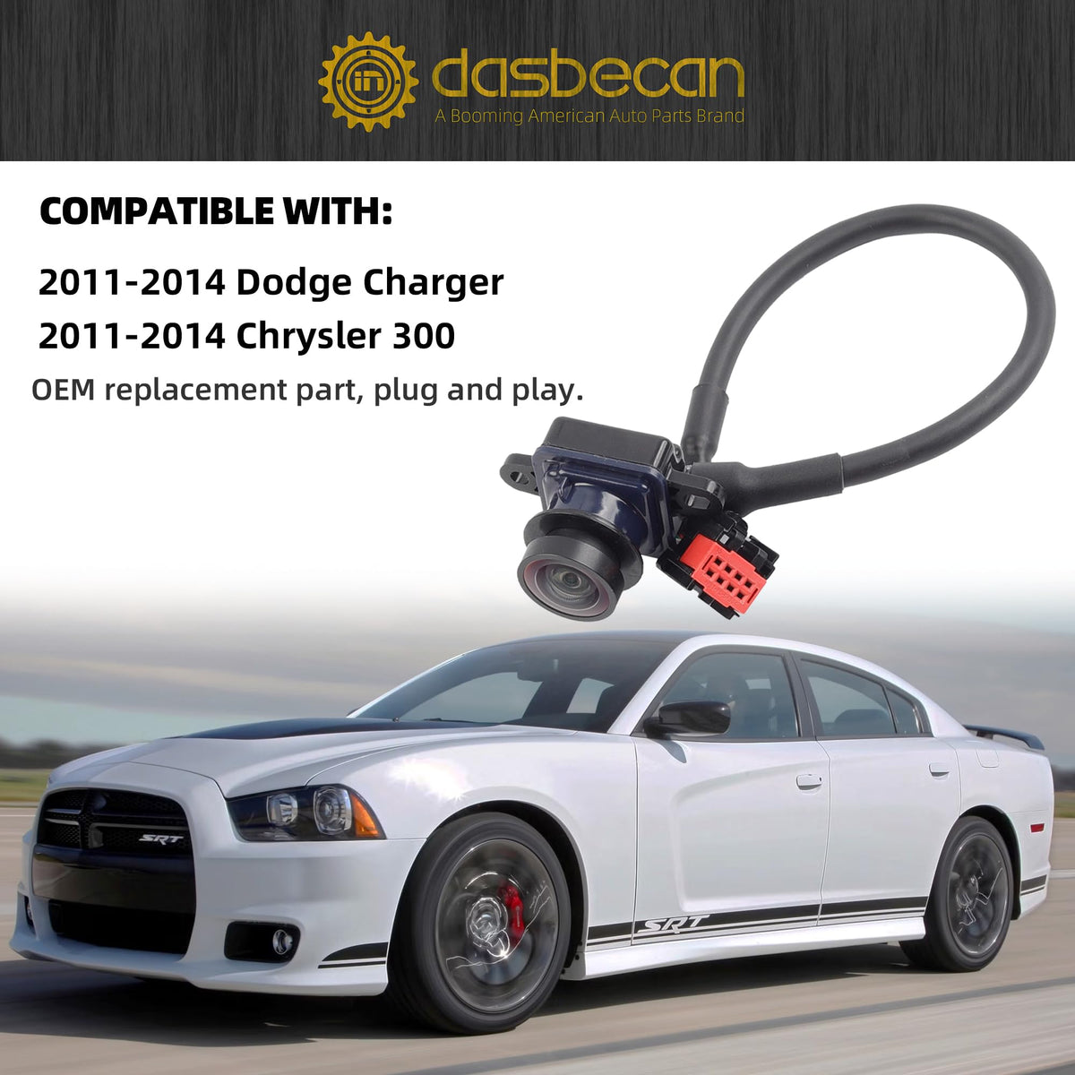 Dasbecan IP67 weatherproof rear camera withstands rain and dust