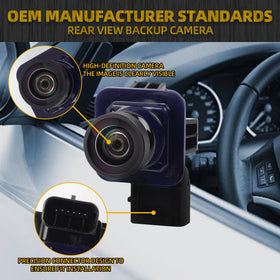 OEM-style mounting preserves factory look after installation of the Dasbecan camera.