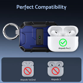 DASFOND Armor AirPods Pro 2 case supports wired and wireless charging with ease.