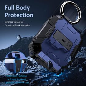 DASFOND Armor AirPods 4 case with dust cap design keeps the charging port clean.