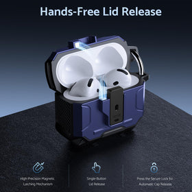 DASFOND Armor AirPods 4 case with magnetic lid for easy one-click access.