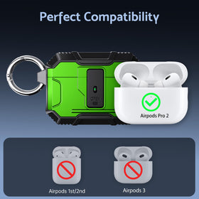 DASFOND Armor AirPods Pro 2 carabiner for secure carrying during outdoor activities.