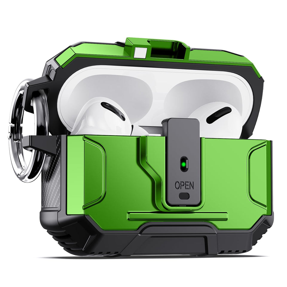 DASFOND Armor AirPods Pro 2 front view shows secure full-body protection.