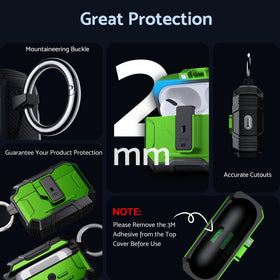 DASFOND Armor AirPods Pro 2 wireless charging compatibility for convenient power.