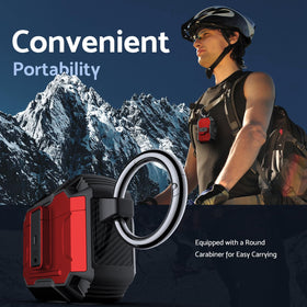 DASFOND Armor Cover AirPods 3 carabiner included for hands-free transport.