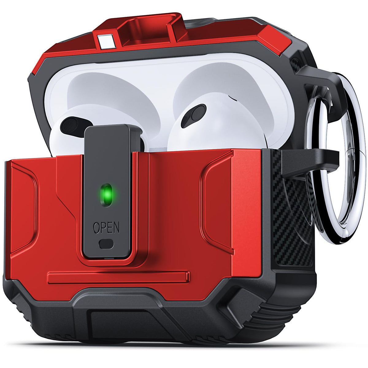 DASFOND Armor Cover for AirPods 3 front view; protection with charging access.