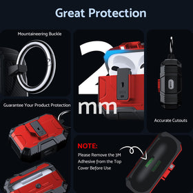 DASFOND Armor Cover AirPods 3 wireless charging compatible with LED visible.