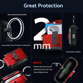 DASFOND Armor AirPods Pro 2 case features dust-cap to keep charging port clean