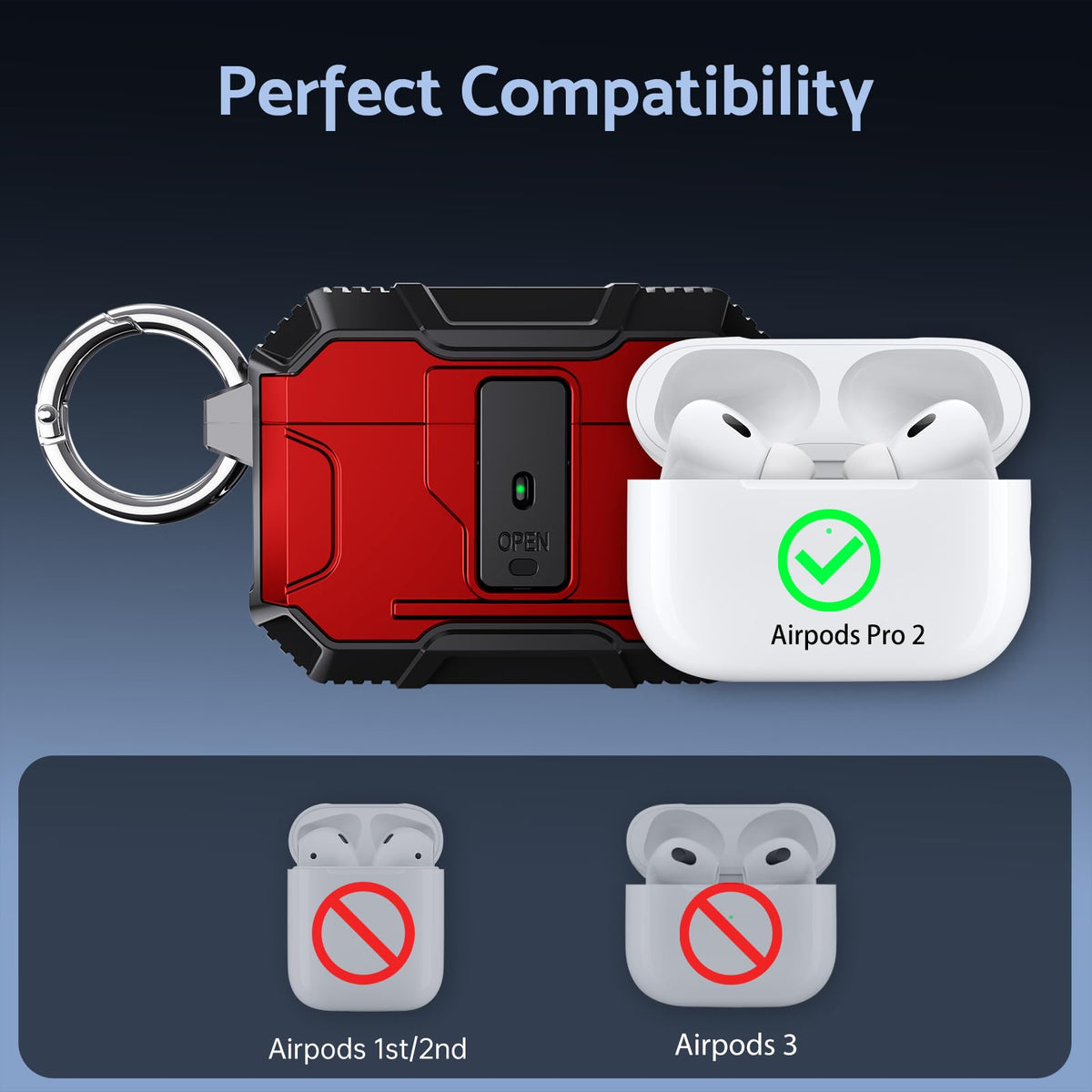 DASFOND Armor AirPods Pro 2 case offers protection during travel and activity