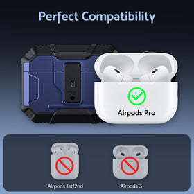 DASFOND Armor AirPods Pro case in blue offers rugged protection.