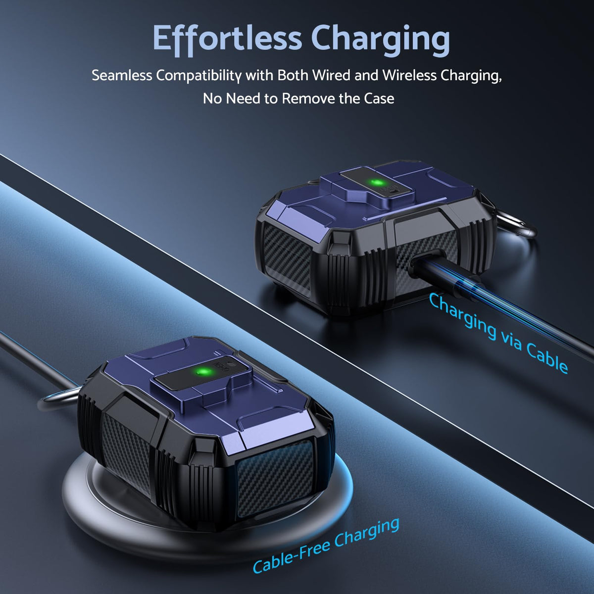 DASFOND Armor AirPods Pro case provides full-body shockproof protection.