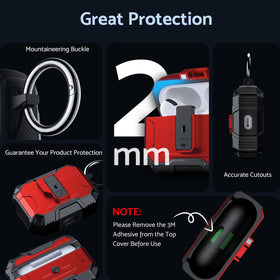DASFOND Armor AirPods Pro1 case, thickened corners protect against drops