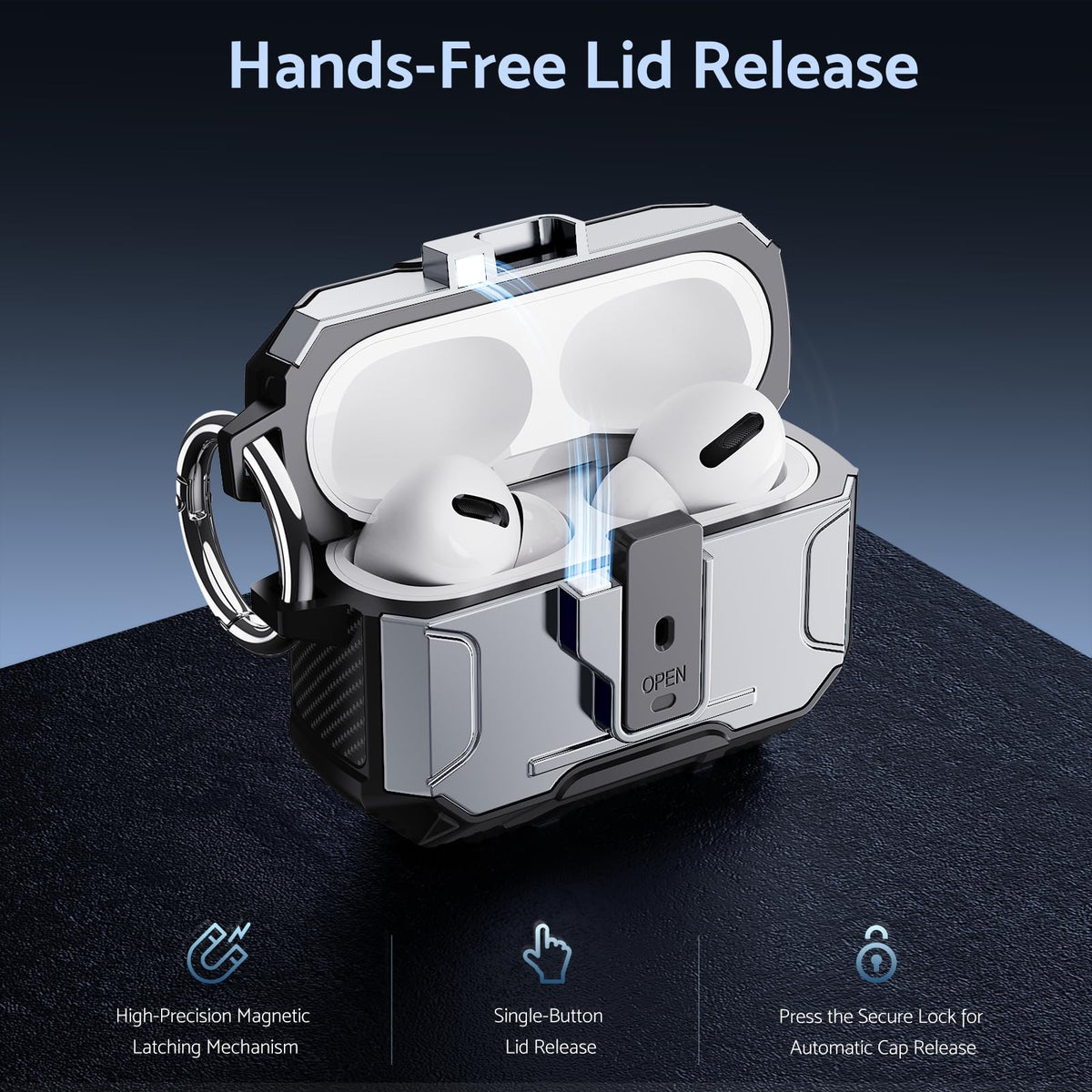 DASFOND Armor case highlights thickened corners for enhanced impact absorption.