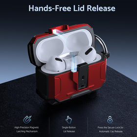 DASFOND Armor AirPods Pro 3 case with carabiner clip for outdoor use