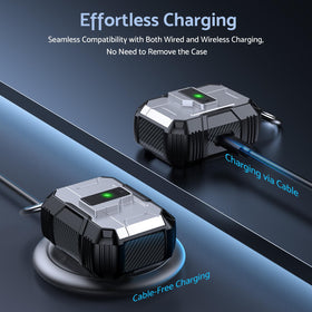 DASFOND Armor AirPods Pro case dust-cap design keeps charging port clean during daily use