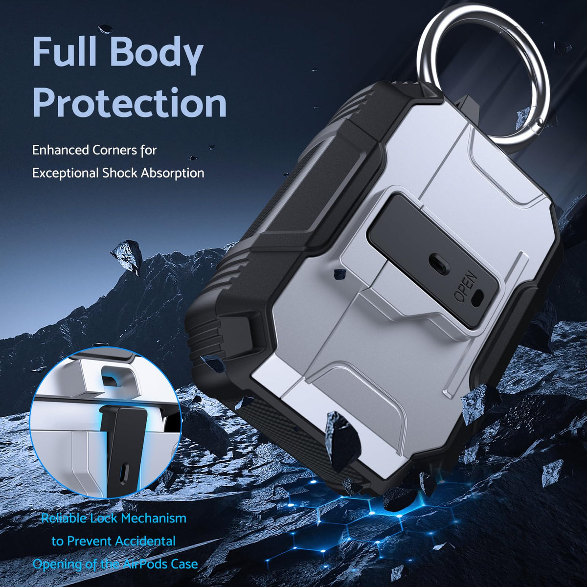 DASFOND Armor case with magnetic lid demonstrates effortless access and secure closure