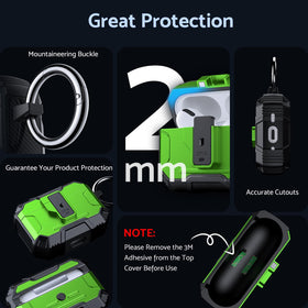 DASFOND Armour AirPods Pro 3 case, magnetic lid, secure closure with auto-open feature