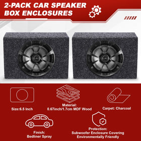 Datanly 6.5-inch coaxial speakers fit most vehicles for upgrades.