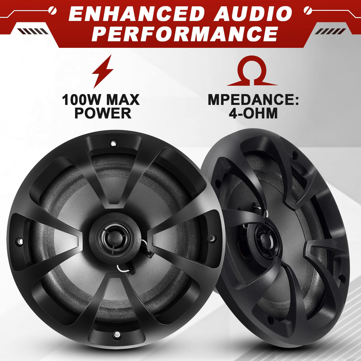 Datanly coaxial design provides balanced lows and crisp highs.