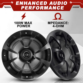 Datanly coaxial design provides balanced lows and crisp highs.