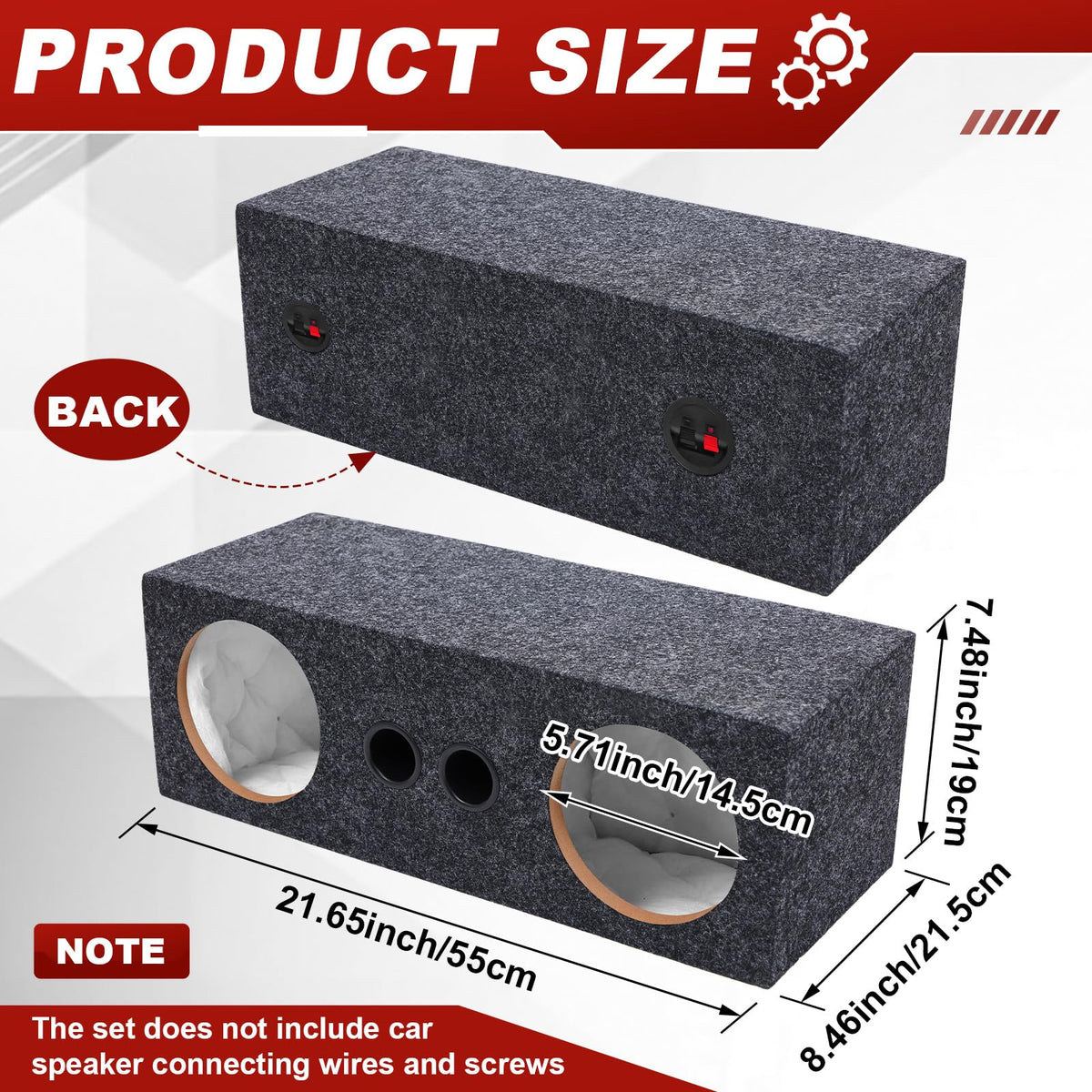 Datanly enclosure boosts bass output and clearer mids through vented ports.
